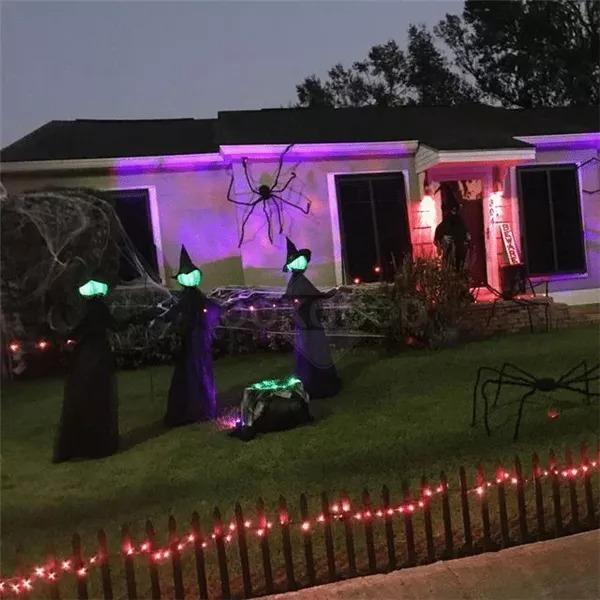 Lighted Halloween Witch Stake Decoration