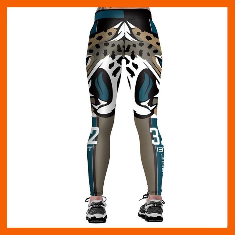 Jacksonville Jaguar 3D Print YOGA Gym Sports Leggings High Waist Fitness Pant Workout Trousers