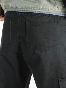 Drawstring Elastic Waist Cargo Pants