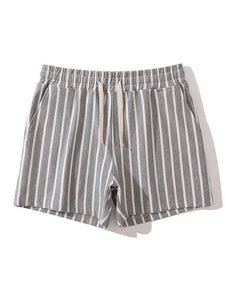 Cotton 3" Striped Drawstring Shorts