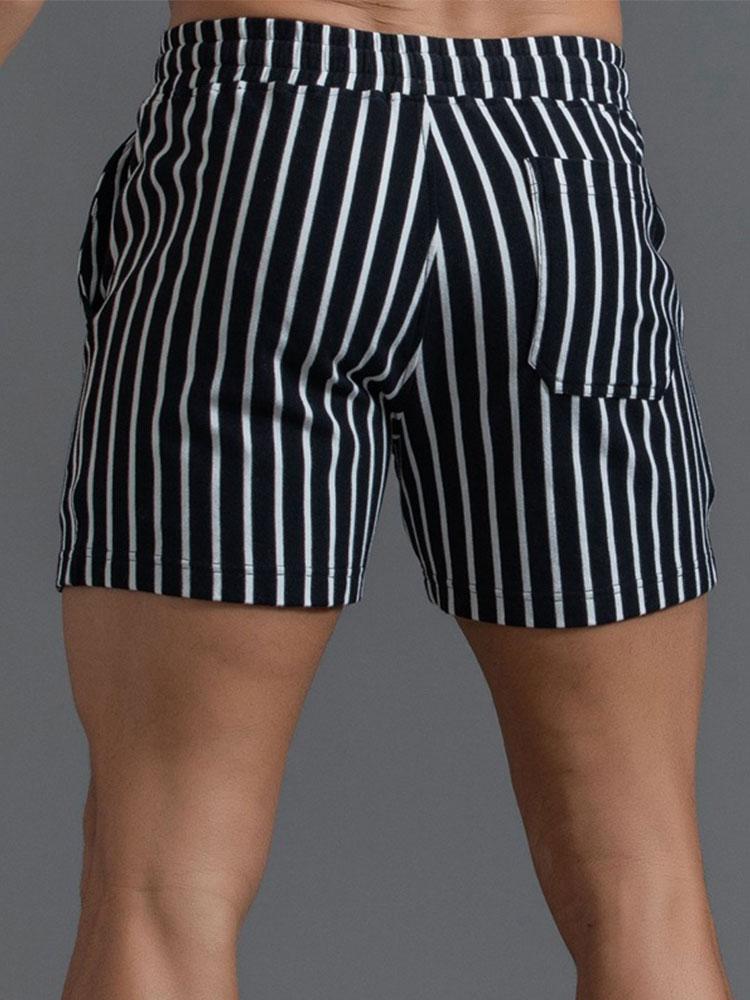 Cotton 3" Striped Drawstring Shorts