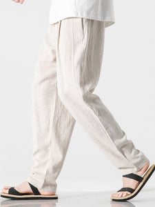 Linen Cotton Blend Pants