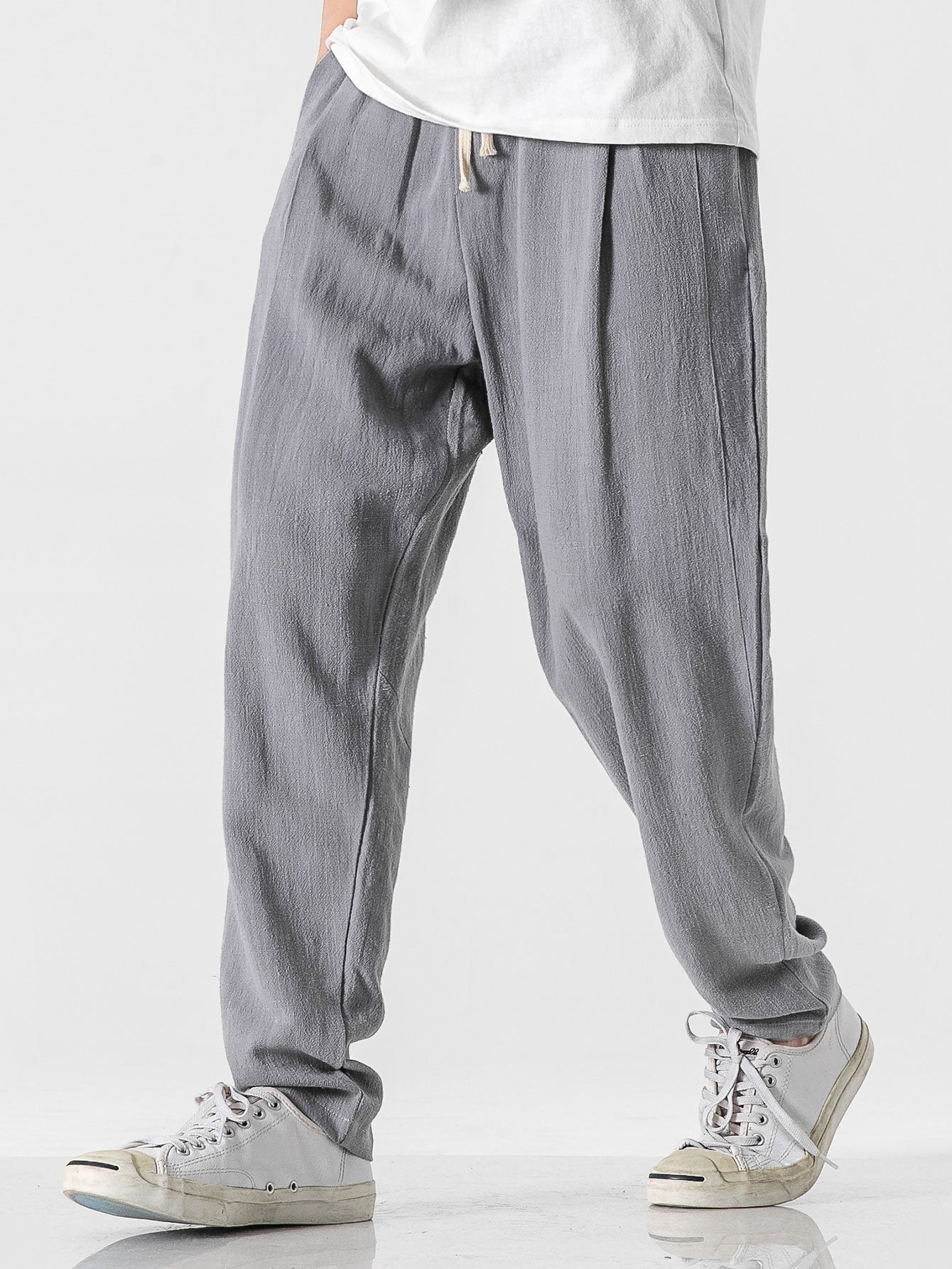 Linen Cotton Blend Pants