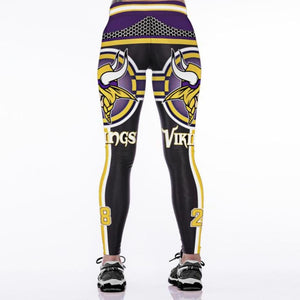 Minnesota Vikings 3D Print YOGA Gym Sports Leggings High Waist Fitness Pant Workout Trousers
