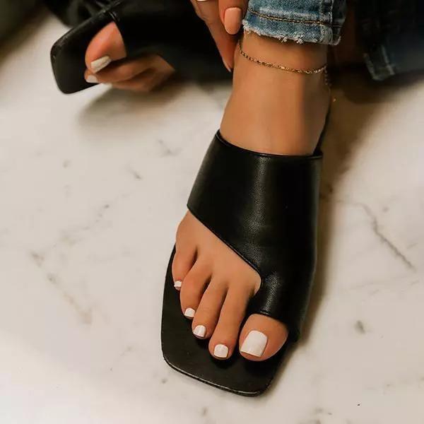 Mint Strap Detailing Slip Sandals