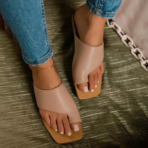 Mint Strap Detailing Slip Sandals